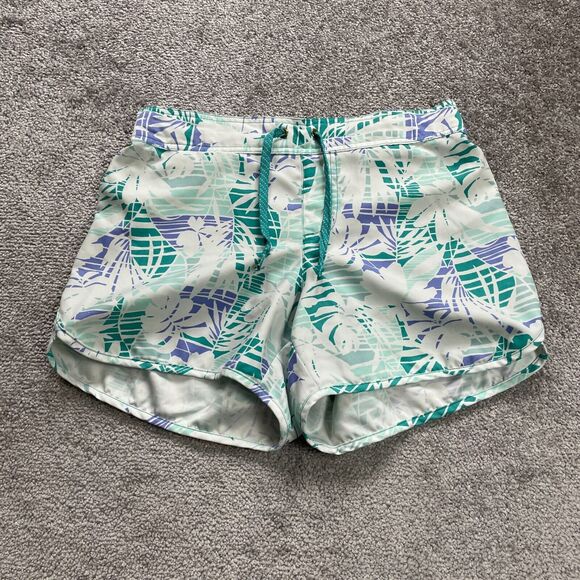 Columbia Cool Coast Active Shorts Womens Medium Multi Floral Drawstring Outdoor - Picture 1 of 13